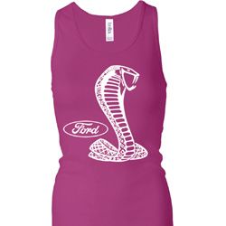 Ladies Ford Tanktop Mustang Cobra Longer Length Racerback Tank Top Ladies Ford Tanktop Mustang Cobra Longer Length Racerback Tank Top
