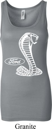 Ladies Ford Tanktop Mustang Cobra Longer Length Tank Top