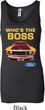 Ladies Ford Tanktop Mustang Who's The Boss Longer Length Tank Top