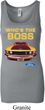 Ladies Ford Tanktop Mustang Who's The Boss Longer Length Tank Top