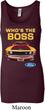 Ladies Ford Tanktop Mustang Who's The Boss Longer Length Tank Top