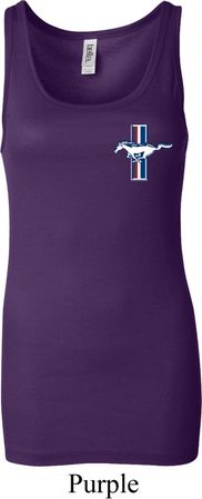 Ladies Ford Tanktop The Legend Lives Crest Longer Length Tank Top