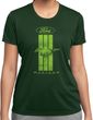 Ladies Ford Tee Green Mustang Stripe Dry Wicking T-shirt
