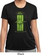 Ladies Ford Tee Green Mustang Stripe Dry Wicking T-shirt