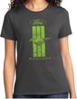 Ladies Ford Tee Green Mustang Stripe T-shirt