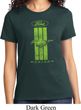 Ladies Ford Tee Green Mustang Stripe T-shirt