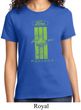 Ladies Ford Tee Green Mustang Stripe T-shirt