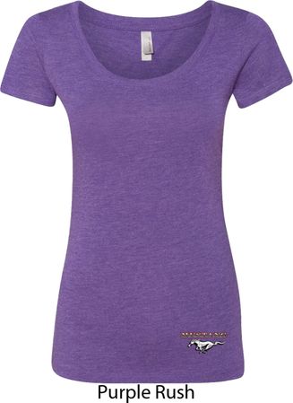 Ladies Ford Tee Mustang Bottom Print Scoop Neck
