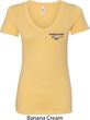 Ladies Ford Tee Mustang Pocket Print V-neck Shirt