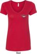 Ladies Ford Tee Mustang Pocket Print V-neck Shirt