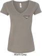 Ladies Ford Tee Mustang Pocket Print V-neck Shirt