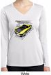 Ladies Ford Vintage Yellow Mustang Boss Dry Wicking Long Sleeve Shirt