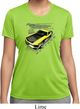 Ladies Ford Vintage Yellow Mustang Boss Moisture Wicking Shirt