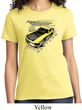 Ladies Ford Vintage Yellow Mustang Boss Shirt