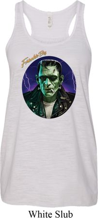 Ladies Frankenstein Frankie Boy Flowy Racerback Tank Top