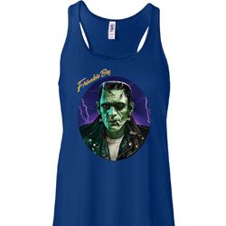 Ladies Frankenstein Frankie Boy Flowy Racerback Tank Top