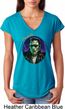 Ladies Frankenstein Tee Frankie Boy Tri Blend V-neck