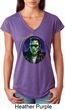 Ladies Frankenstein Tee Frankie Boy Tri Blend V-neck