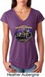 Ladies Frankenstein Tee Frankie's Speed Shop Tri Blend V-neck