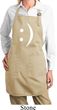 Ladies Funny Apron Smiley Chat Face Full Length Apron with Pockets