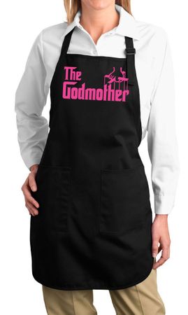 Ladies Funny Apron The Godmother Full Length Apron with Pockets