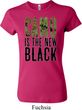 Ladies Funny Shirt Camo is the New Black Crewneck Tee T-Shirt