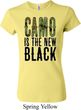 Ladies Funny Shirt Camo is the New Black Crewneck Tee T-Shirt