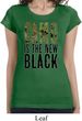 Ladies Funny Shirt Camo is the New Black Longer Length Tee T-Shirt