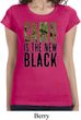 Ladies Funny Shirt Camo is the New Black Longer Length Tee T-Shirt