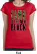 Ladies Funny Shirt Camo is the New Black Longer Length Tee T-Shirt