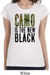 Ladies Funny Shirt Camo is the New Black Longer Length Tee T-Shirt
