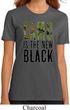 Ladies Funny Shirt Camo is the New Black Organic Tee T-Shirt
