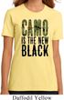 Ladies Funny Shirt Camo is the New Black Organic Tee T-Shirt