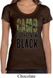 Ladies Funny Shirt Camo is the New Black Scoop Neck Tee T-Shirt