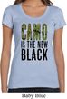 Ladies Funny Shirt Camo is the New Black Scoop Neck Tee T-Shirt