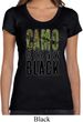 Ladies Funny Shirt Camo is the New Black Scoop Neck Tee T-Shirt