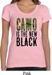 Ladies Funny Shirt Camo is the New Black Scoop Neck Tee T-Shirt