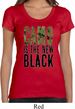 Ladies Funny Shirt Camo is the New Black Scoop Neck Tee T-Shirt