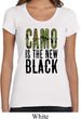 Ladies Funny Shirt Camo is the New Black Scoop Neck Tee T-Shirt