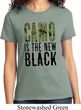 Ladies Funny Shirt Camo is the New Black Tee T-Shirt