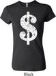 Ladies Funny Shirt Distressed Dollar Sign Crewneck Tee T-Shirt