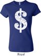 Ladies Funny Shirt Distressed Dollar Sign Crewneck Tee T-Shirt