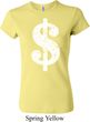 Ladies Funny Shirt Distressed Dollar Sign Crewneck Tee T-Shirt