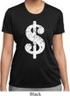 Ladies Funny Shirt Distressed Dollar Sign Moisture Wicking Tee T-Shirt