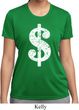 Ladies Funny Shirt Distressed Dollar Sign Moisture Wicking Tee T-Shirt