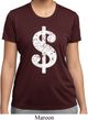 Ladies Funny Shirt Distressed Dollar Sign Moisture Wicking Tee T-Shirt