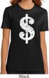 Ladies Funny Shirt Distressed Dollar Sign Organic Tee T-Shirt