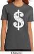 Ladies Funny Shirt Distressed Dollar Sign Organic Tee T-Shirt