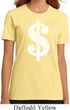 Ladies Funny Shirt Distressed Dollar Sign Organic Tee T-Shirt