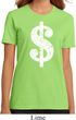 Ladies Funny Shirt Distressed Dollar Sign Organic Tee T-Shirt